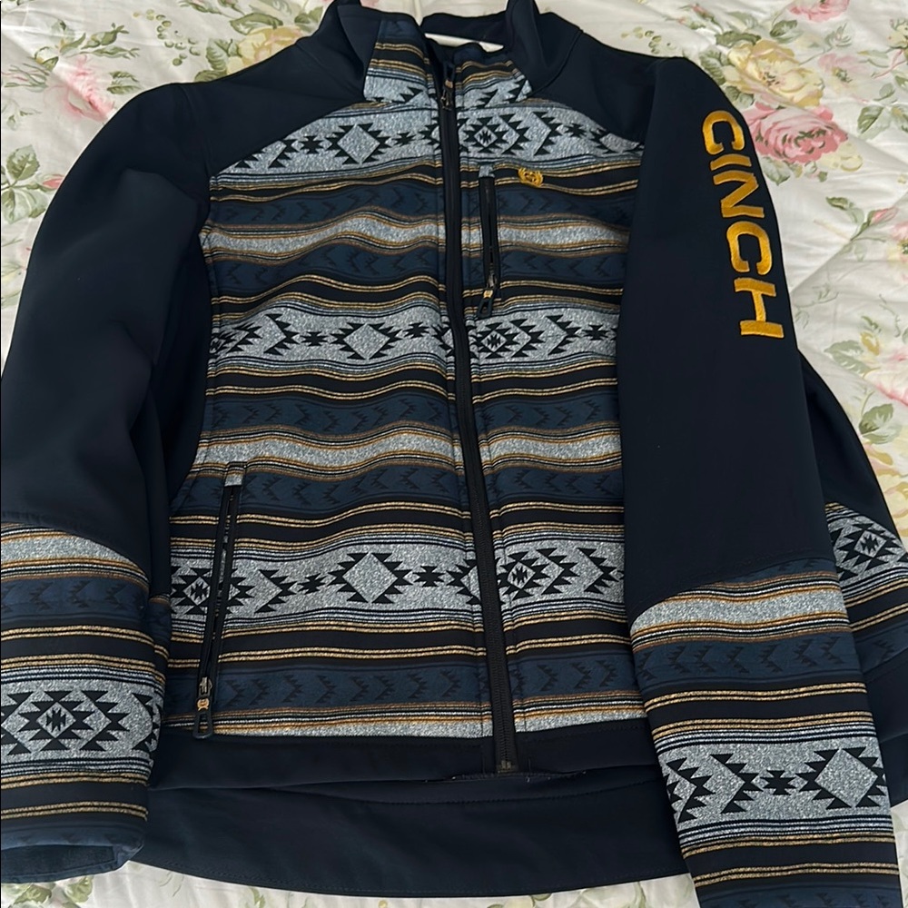 Cinch Black and Gray Patterned Jacket